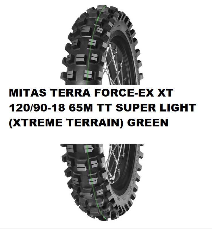 PNEU MITAS TERRA FORCE-EX XT 120/90-18 65M TT SUPER LIGHT (XTREME TERRAIN) GREEN