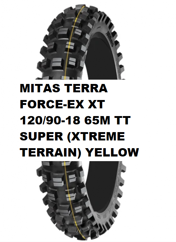 MITAS TERRA FORCE-EX XT 120/90-18 65M TT SUPER (XTREME TERRAIN) YELLOW