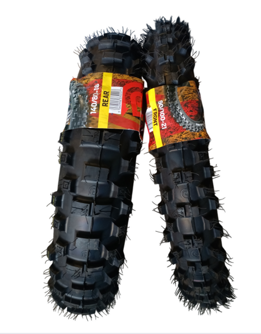 CONJUNTO PNEUS PLEW TYRES 140/80-18 + 90/100-21 EXTREME