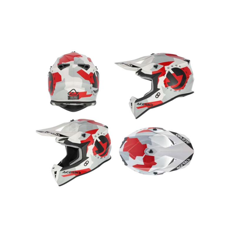 CAPACETE ACERBIS LINEAR 22-06 GRAPHIC BRANCO/CINZA