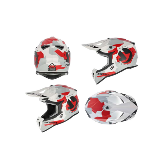 CAPACETE ACERBIS LINEAR 22-06 GRAPHIC BRANCO/CINZA