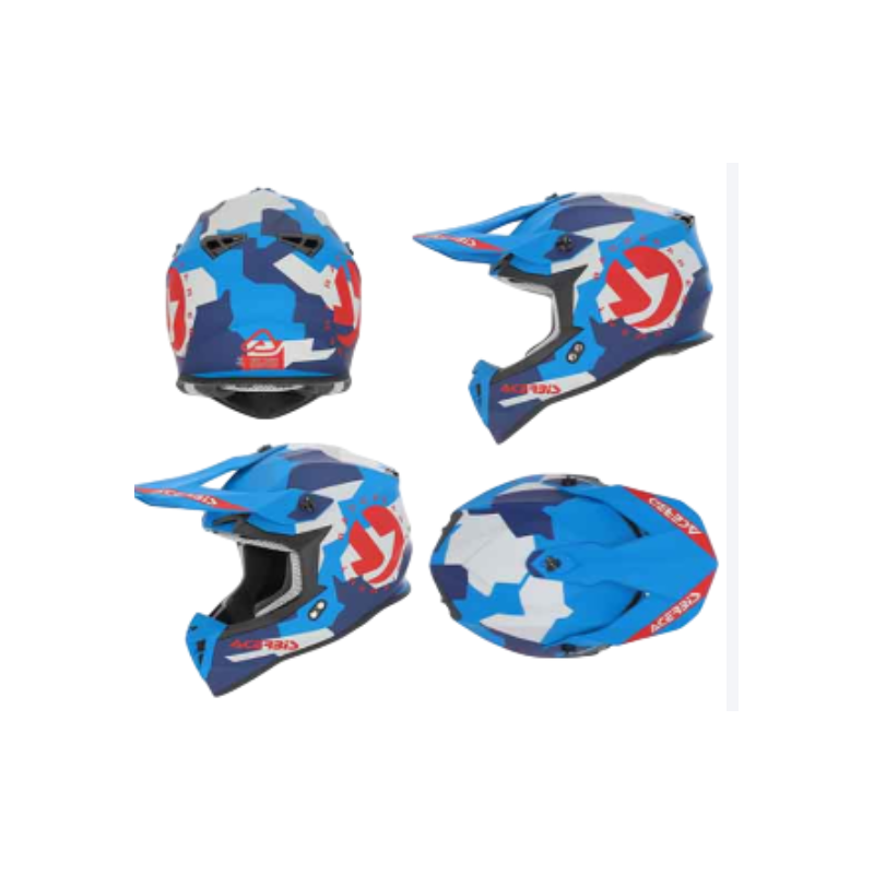 CAPACETE ACERBIS LINEAR 22-06 GRAPHIC AZUL/VERMELHO