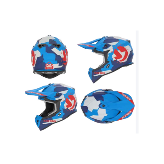 CAPACETE ACERBIS LINEAR 22-06 GRAPHIC AZUL/VERMELHO