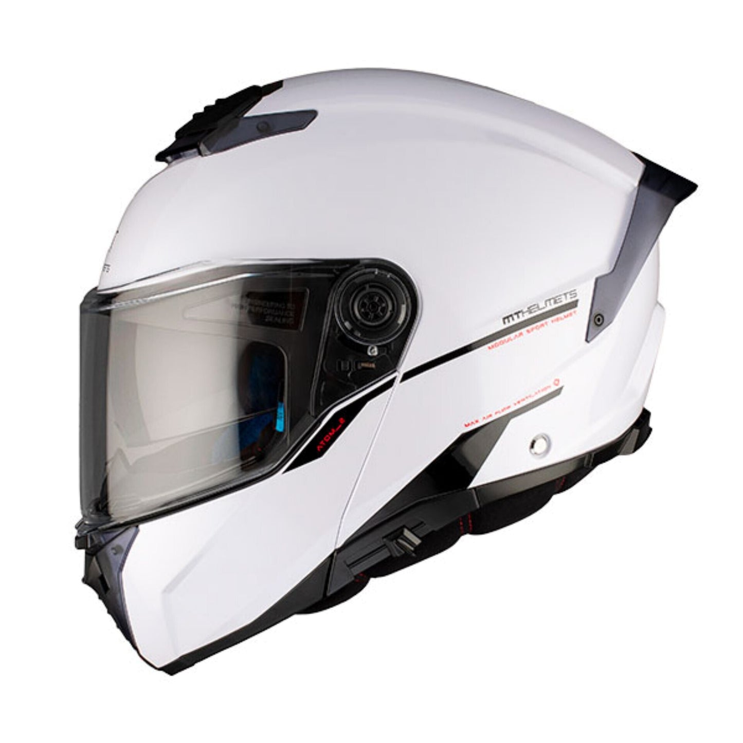 Capacete modular sólido MT Helmets Atom 2 SV - preto mate
