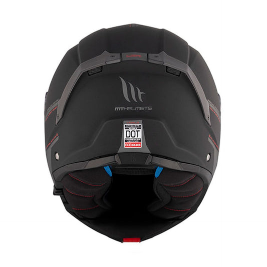 Capacete modular sólido MT Helmets Atom 2 SV - preto mate
