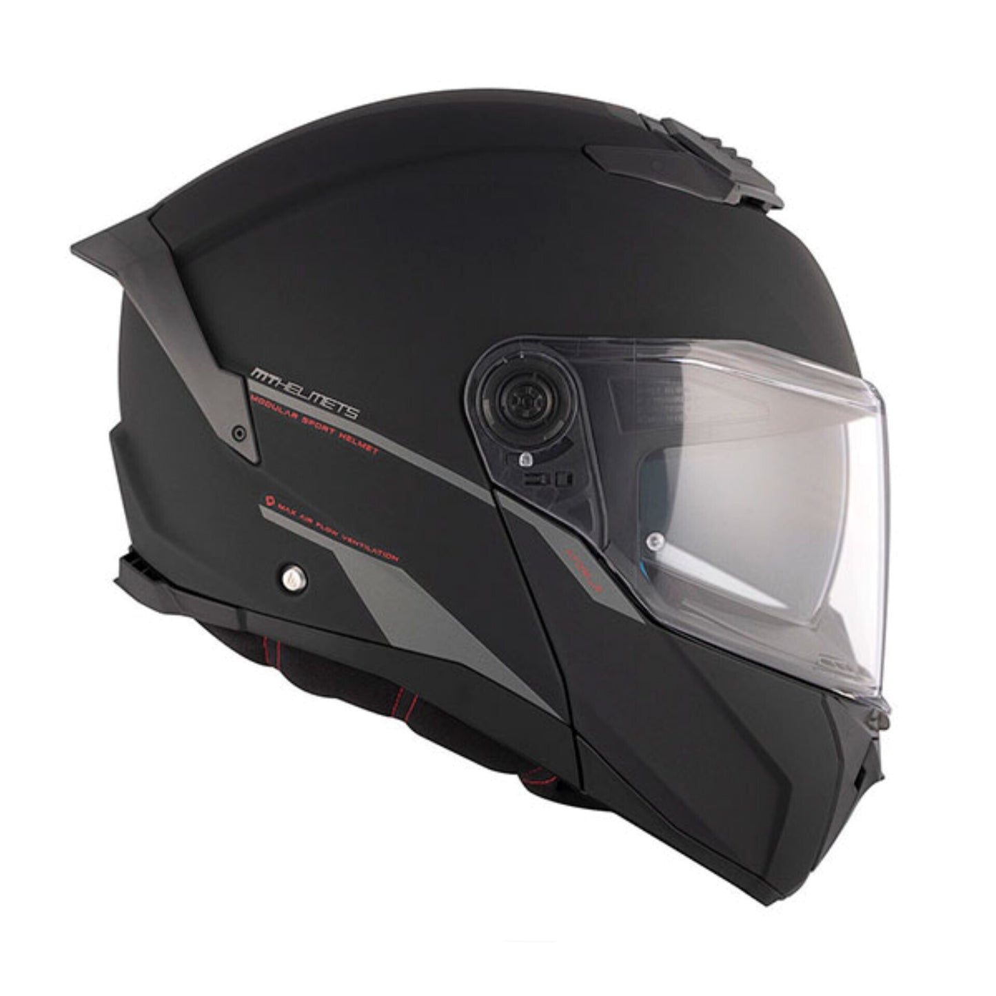 Capacete modular sólido MT Helmets Atom 2 SV - preto mate