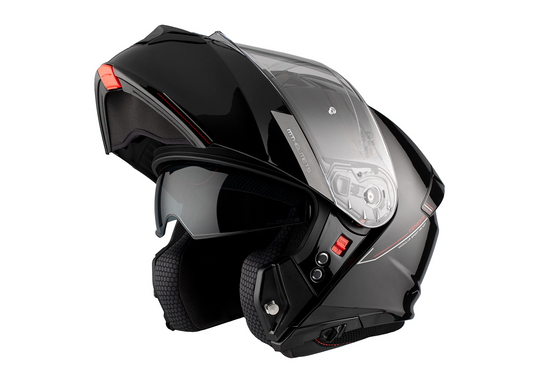 MT Helmets Capacete modular Genesis SV Solid - preto brilhante