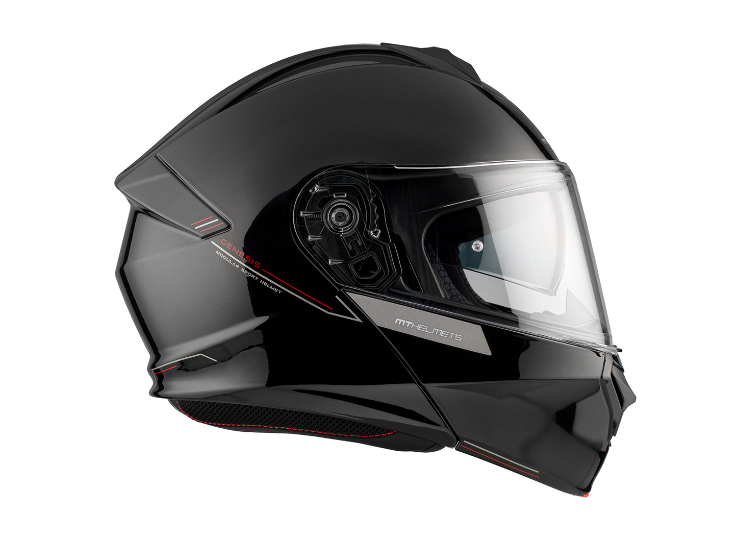 MT Helmets Capacete modular Genesis SV Solid - preto brilhante