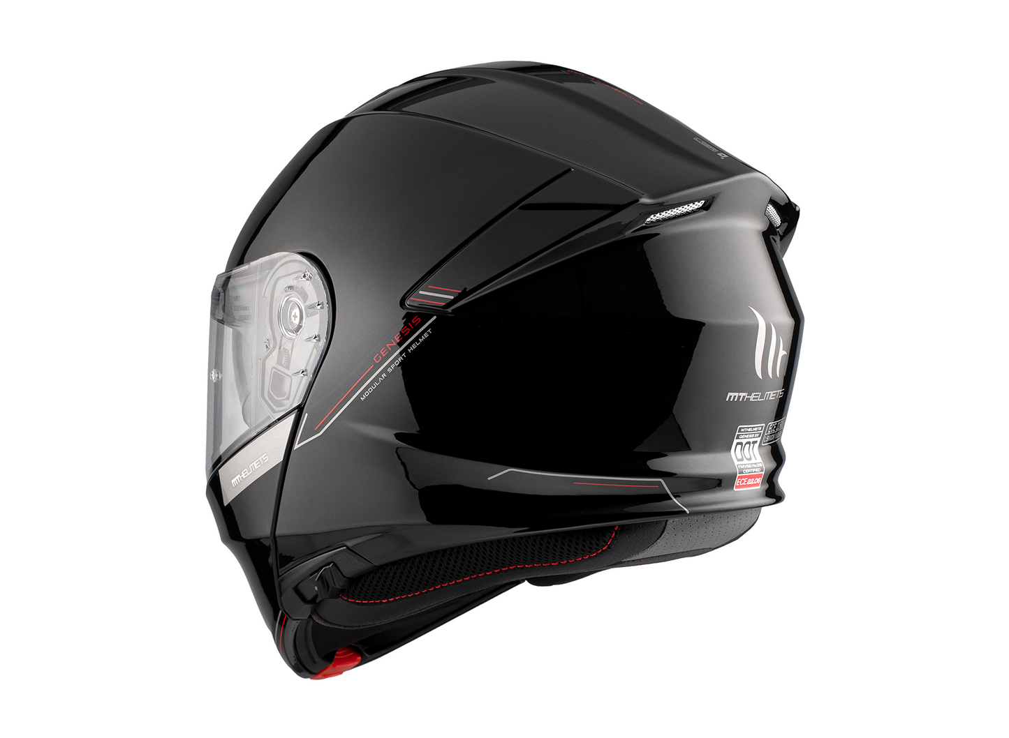 MT Helmets Capacete modular Genesis SV Solid - preto brilhante