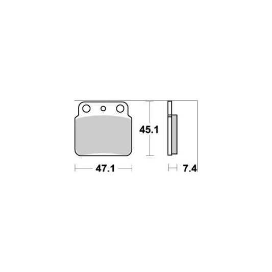 PASTILHA DE TRAVÃO TRÁS MOTO MASTER SUZUKI LTR 450